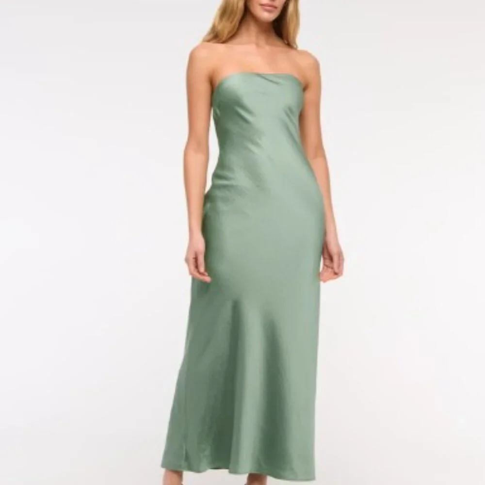 The A&F Julia Strapless Scarf Maxi Dress